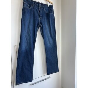Johnston & Murphy Jeans Mens 32x32 Straight Leg Dark Wash Stretch Denim